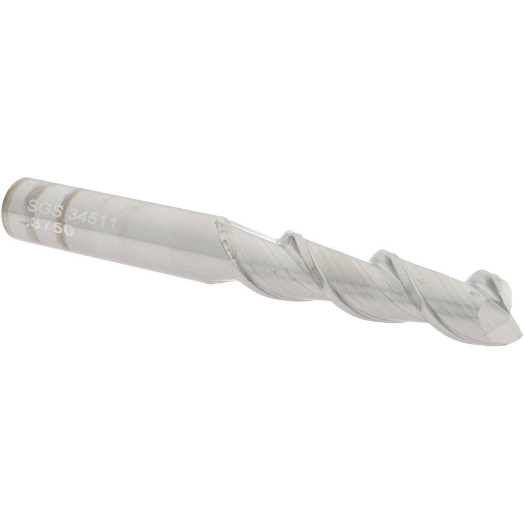 KYOCERA SGS PRECISION TOOLS Sgs 34511 Square End Mill 3/8 Inch 2 Flute Solid Carbide