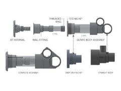 Custom Molded Products 25581-290-000 SpaMaster Insider Straight Assembly 2 inches - Replacement 25581-290-000