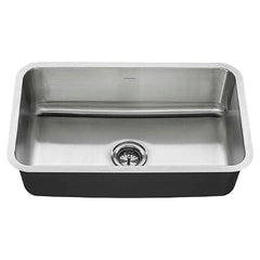 American Standard 18SB.9301800T.075 Portsmouth® 30 x 18 in. No Hole Stainless Steel Single Bowl Undermount Kitchen Sink - Drain Included