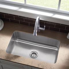 American Standard 18SB.9301800T.075 Portsmouth® 30 x 18 in. No Hole Stainless Steel Single Bowl Undermount Kitchen Sink - Drain Included