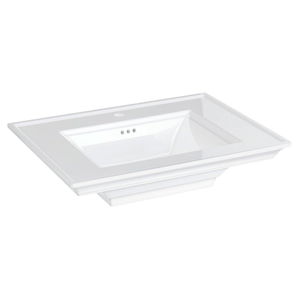 American Standard 0297008.020 Town Square S 30 x 22-1/2 in. Rectangular Pedestal Bathroom Sink in White