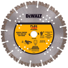 Black & Decker DWAFV8900 Segmented Diamond Blade, 9 in Dia Blade, 7/8 in Arbor/Shank, Dry Cutting, 3-1/4 in D Diamond