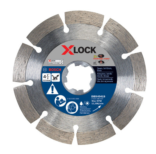 Bosch DBX4541S 4 1/2 X-LOCK Segmented Rim Diamond Blade