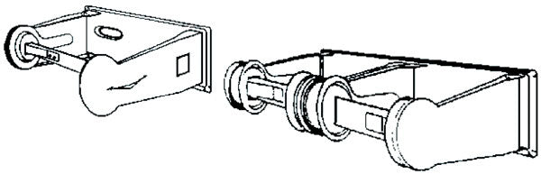 Bradley 5224 Toilet Paper Dispensers, 2-3/4 in OAL, Surface Mounting, Steel