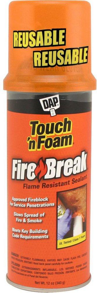 Dap 7565010012 Touch 'n Foam 12 oz. Foam Firestop Sealant