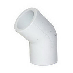 DURA 417010 DURA 1 Slip White PVC 45 Deg Pipe Elbow 10/BG