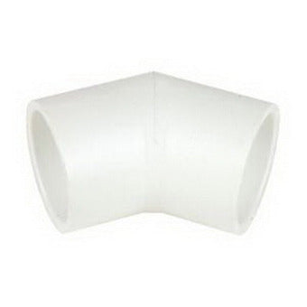 Dura 417080 8 Slip White PVC 45 Deg Pipe Elbow 2/BX