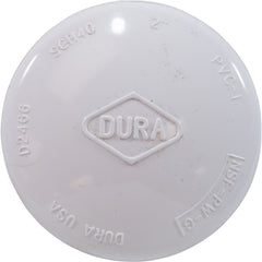 Dura 447020 2-1/32 x 2 Slip White PVC Cap 5/BG