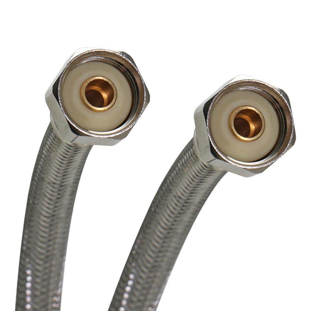 Fluidmaster PRO4F12 1/2 x 12 in. Braided Stainless Toilet Flexible Water Connector