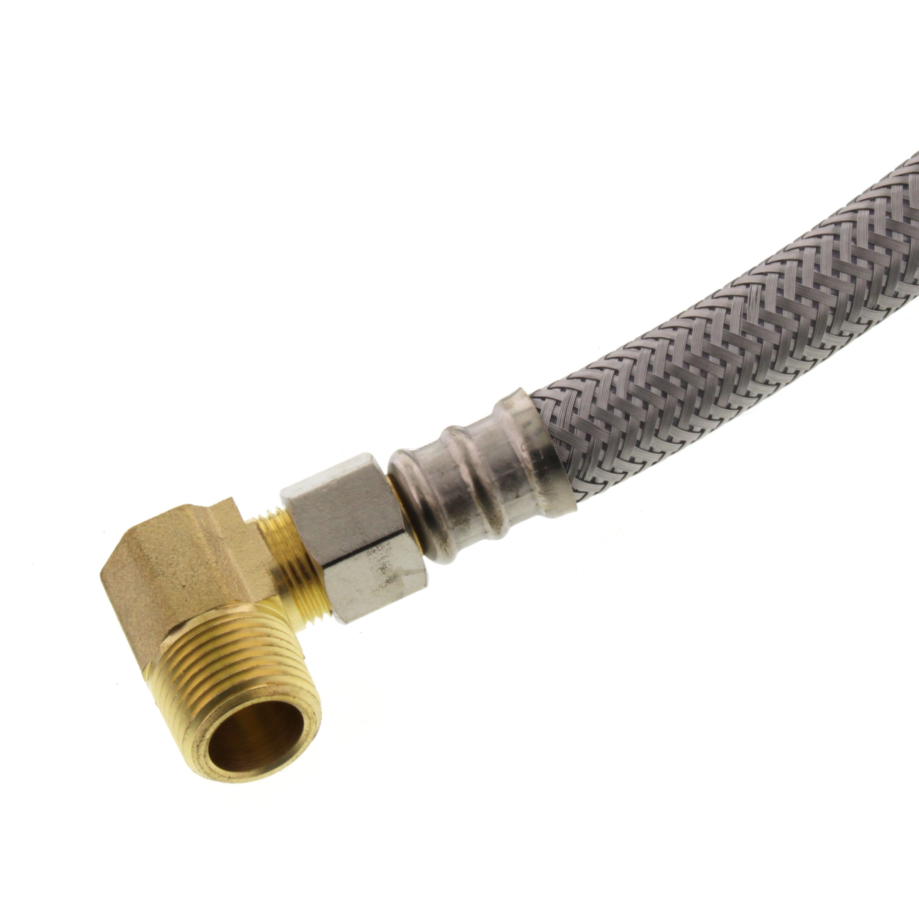 Fluidmaster B6W72 Dishwasher Water Supply Connector 3/8 In. Compression X 72 In - Braided SS