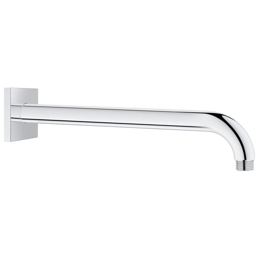 GROHE 27489000 Rainshower 12 in. Wall Arm with Square Flange in Polished Chrome