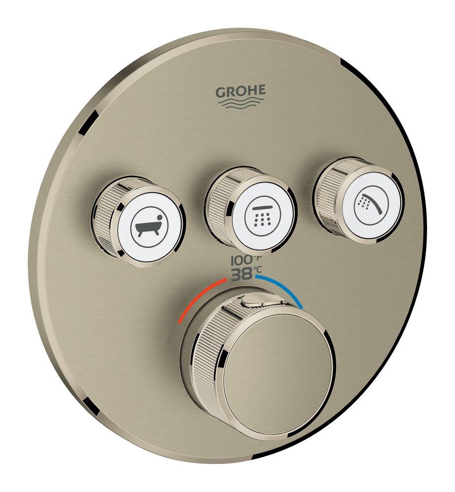 GROHE 29138EN0 Grohtherm Four Handle Thermostatic Valve Trim in Brushed Nickel