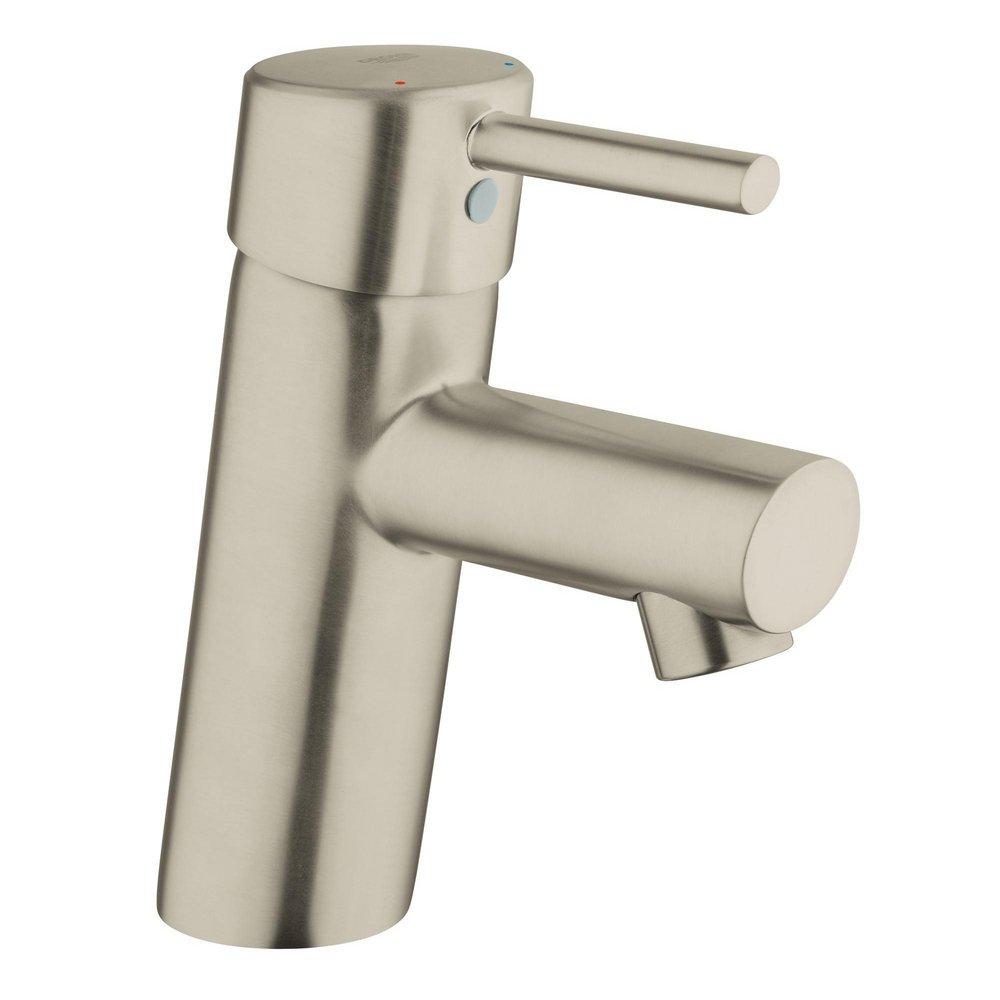 GROHE 34271ENA Concetto Single Handle Monoblock Bathroom Sink Faucet 1.2 GPM Less Drain