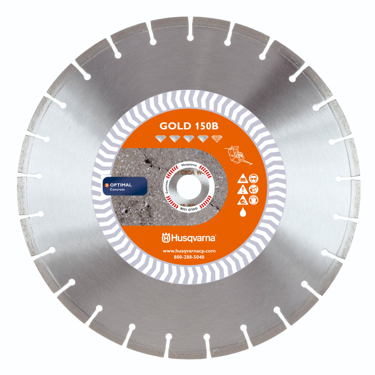 Husqvarna 542751022 18 Banner Line Gold 150B Diamond Cutting Blade