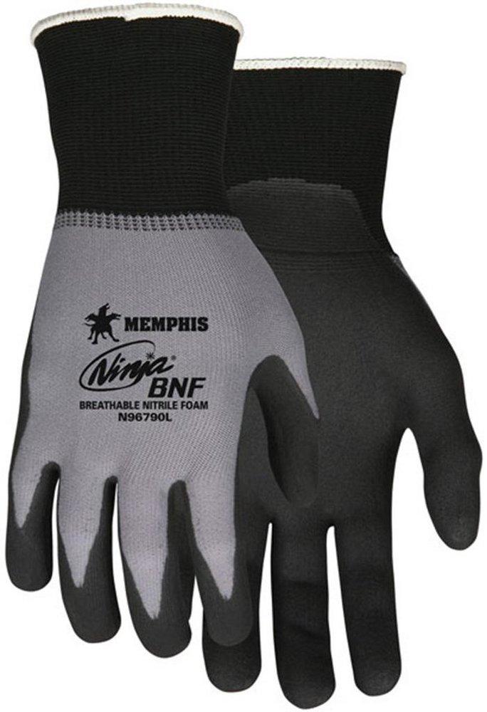 MCR Safety N96790XXL Ninja BNF Work Gloves, Nylon/Spandex, NFT Coat Palm/Fingertips