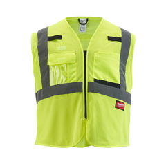 Milwaukee 48735112 Class 2 High Visibility Yellow Mesh Safety Vest - L/XL