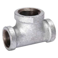 B&K 510-434 Reducing Pipe Tee, 3/4 x 1/2 x 3/4 in, Thread, 150 lb, Malleable Iron, Galvanized