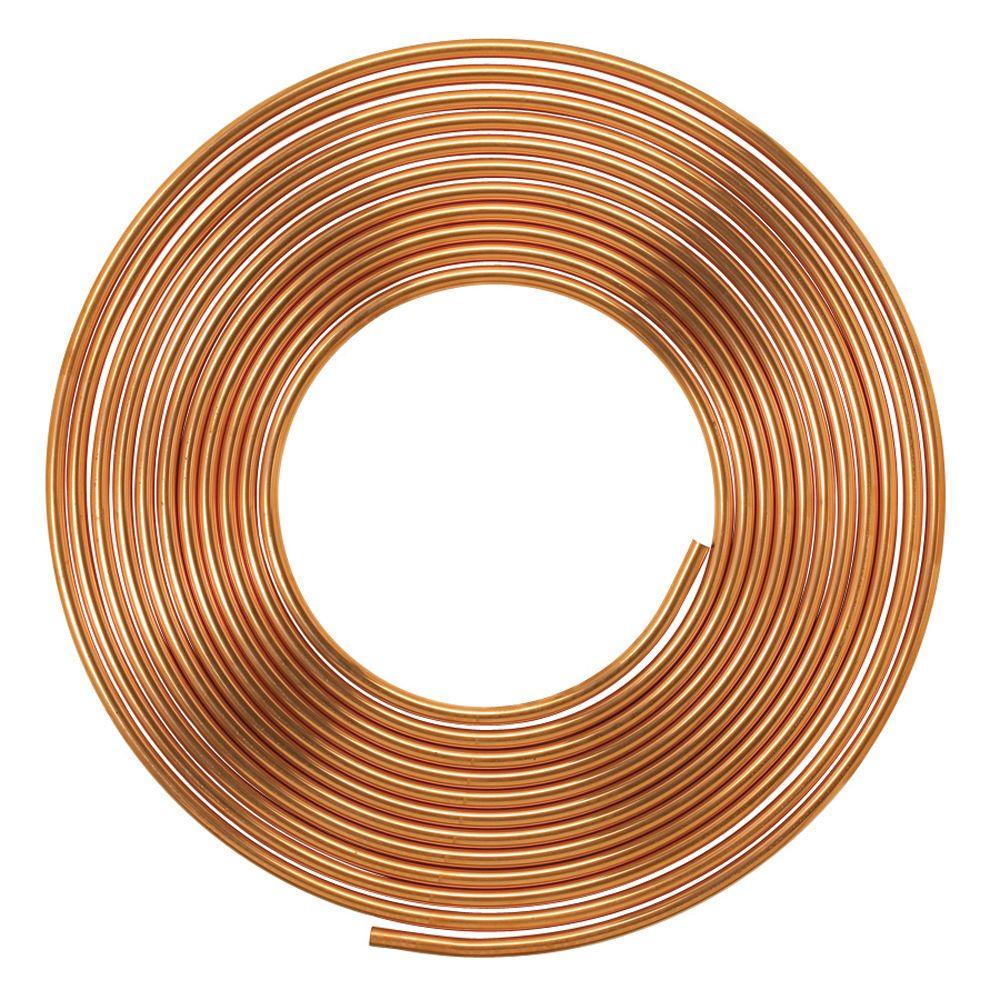 Mueller KS06100 Streamline Type K Soft Temper Tubing, 3/4 in Nominal, 7/8 in OD x 100 ft L