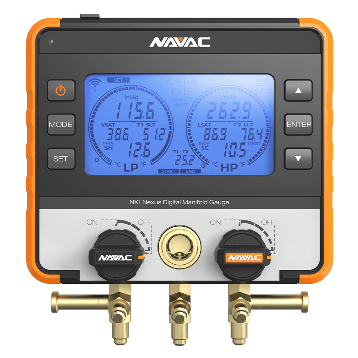 NAVAC NX1 Nexus Smart Digital Manifold Gauge, Bluetooth Enabled