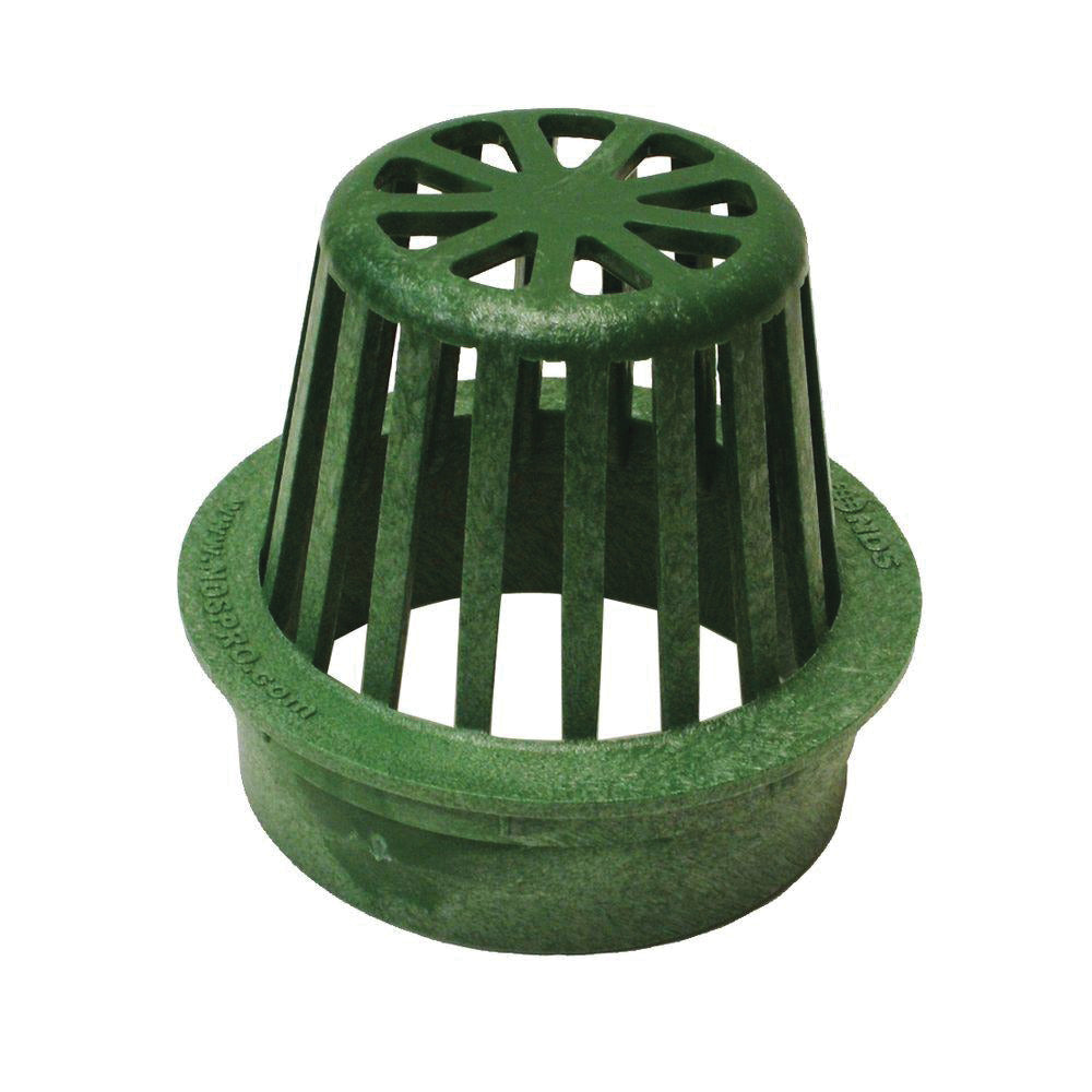 NDS 75 NDS 2-3/4 x 2-3/4 x 4.437 Green HDPE Grate for 4 Sewer and Drain Pipe and Fittings 20/PK