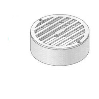 NDS 917SC 4-1/4 x 4-1/4 x 1-3/4 Satin Chrome Grate for 4 Sewer and Drain Fittings