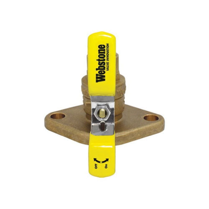 Webstone H-50403 3/4 SWT x Flange Non-Potable Isolator Uni-Flange Ball Valve, Full Port Forged Brass Ball Valve, w/ Adjustable Packing Gland, Nuts & Bolts