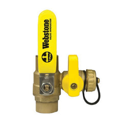 Webstone H-50615W 1-1/4 SWT Lead-Free Pro-Pal Ball Drain Full Port Forged Brass Ball Valve