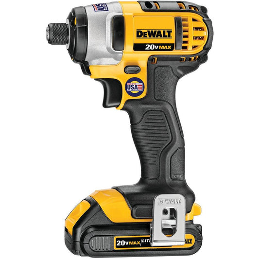 DEWALT DCF885C2 1/4 Cordless Impact Driver Kit 20.0 Voltage 1400 In.-Lb