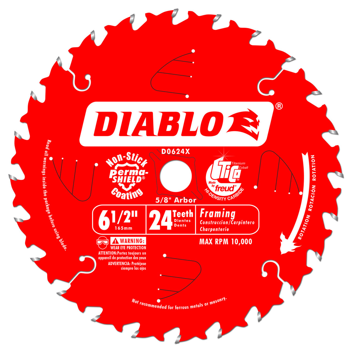 DIABLO D0624X CIRCULAR SAW BLADES