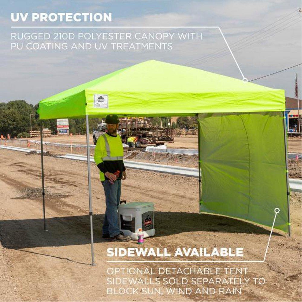 Ergodyne 12910 Shax 10 x 10 x 14 ft. Plastic and Steel Tent in Lime