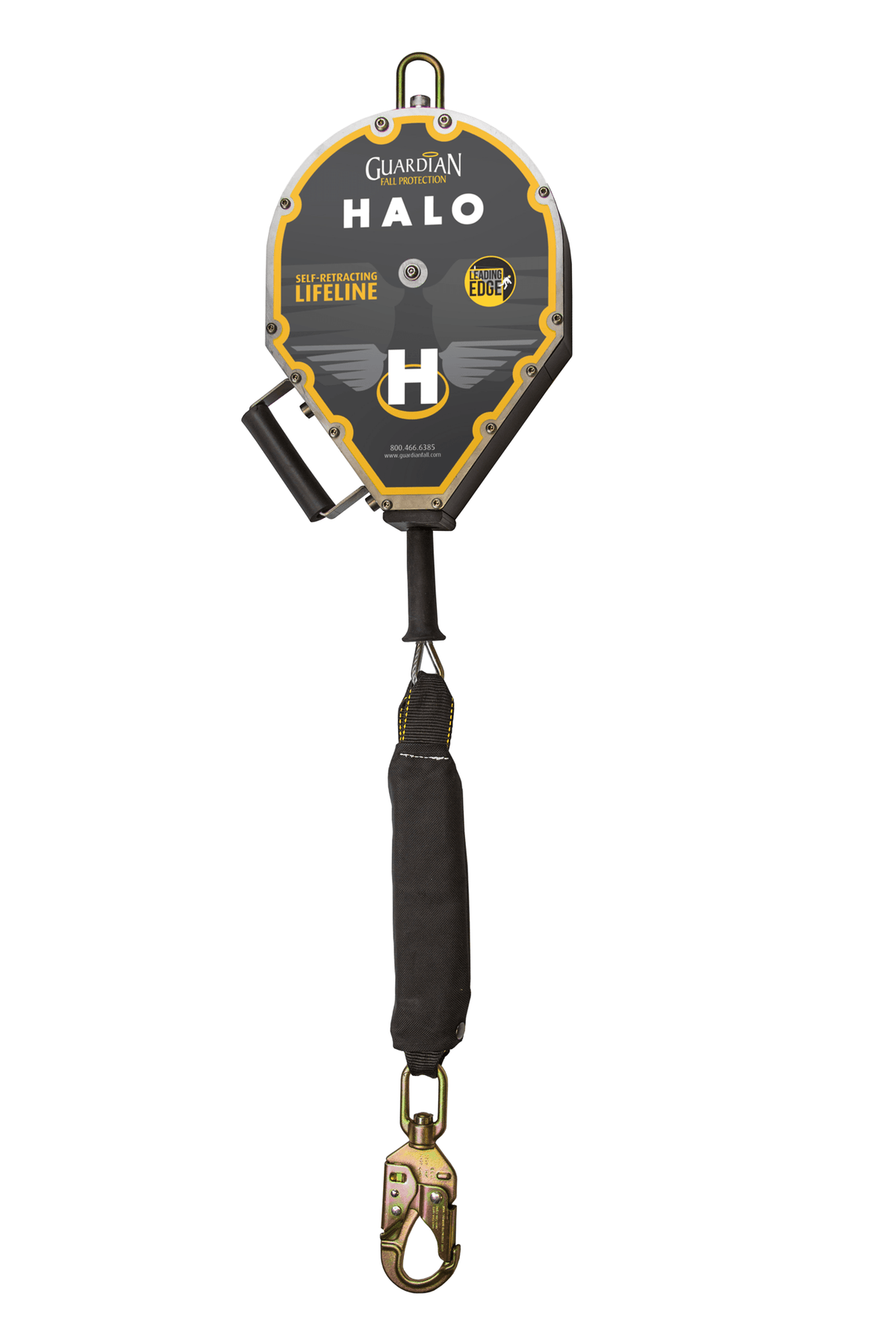 GUARDIAN FALL PROTECTION 10927 Halo Cable SRL-LE Series Self-Retracting Lifeline, 50 ft, Galvanized Steel Line