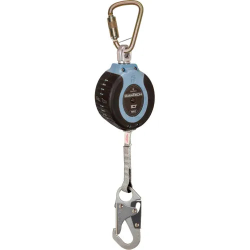 FallTech 82710SC1 DuraTech 10' Compact Web SRD with Steel Carabiner and Steel Snap Hook