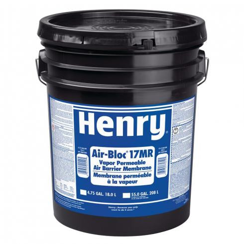 Henry HE017093 Air-Bloc 17MR Low-Temp Liquid Emulsion Vapor Permeable Air Barrier Membrane 55 Gal. Drum