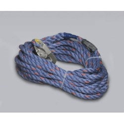 Honeywell 300LZ750FTBL ANSI Z359-2007 Compliant 5/8 dia. polyester/polypropylene blend rope w/snap hook and loop, 50’