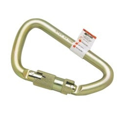 Honeywell 17D1 ANSI Z359-2007 Compliant Automatic Twist-lock Steel Carabiner, 1 Gate Opening