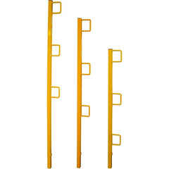 Guardian 61133 Universal Guardrail Post, Powder Coated Steel, Yellow, 52 in. x 5-1/2 in. x 5 in.