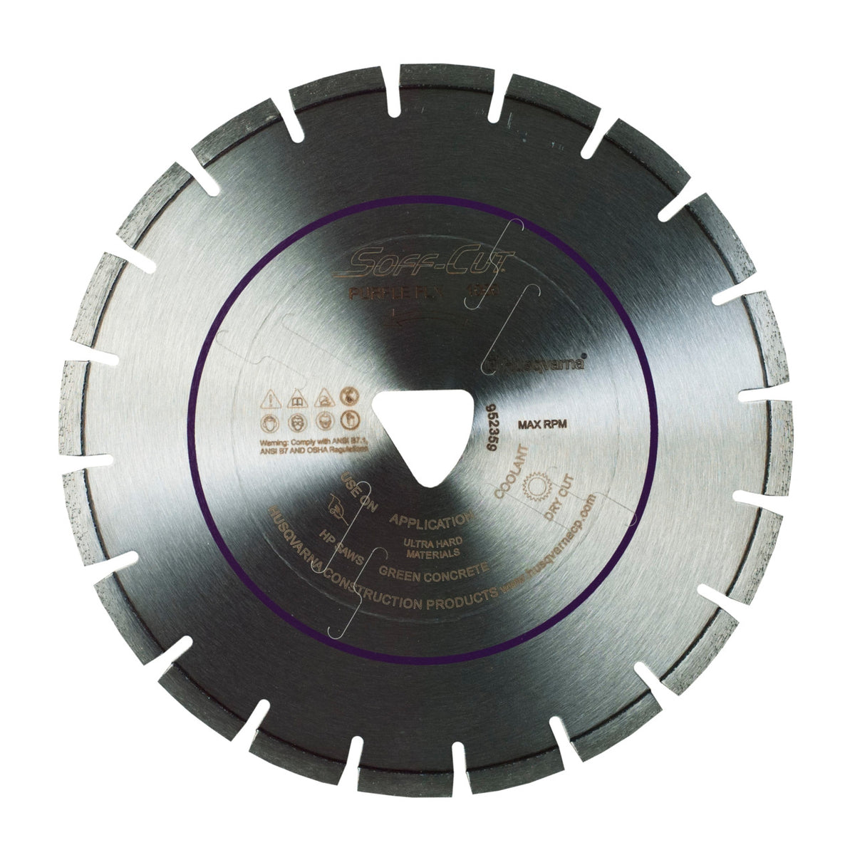 Husqvarna 575383221 6 x .100 FLX 1000 Purple Diamond Blade