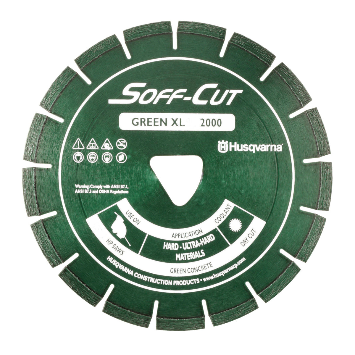 Husqvarna 542756106 Husqvarna 12 x .115 Green Soff-Cut Diamond Blade