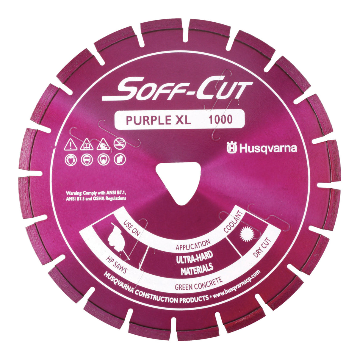 Husqvarna 542777005 6 x .100 Purple Soff-Cut Diamond Blade