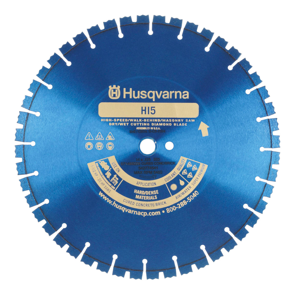 Husqvarna 542774541 Husqvarna 14 HI5 Diamond Blade 14 in. Replacement MPN