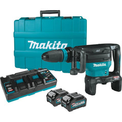 Makita GMH02PM 80V Max (40V Max X2) XGT Brushless Cordless 28lb AVT Demolition Hammer Kit Accepts SDS-Max Bits AWS Capable (4.0AH)