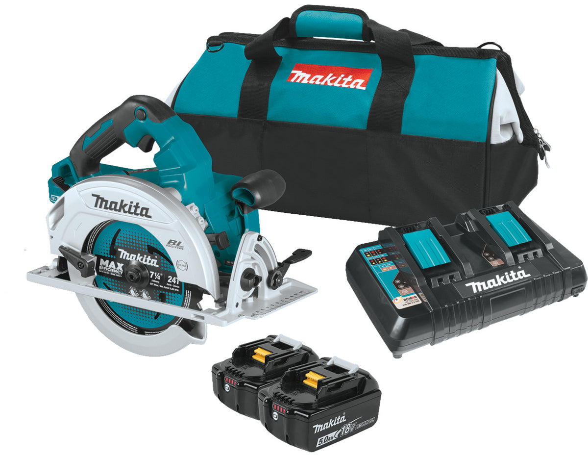 Makita XSH06PT 7-1/4 18V X2 LXT (36V) Brushless Top Handle Circular Saw Kit (5.0Ah)