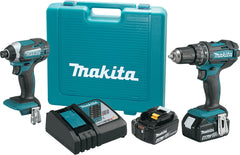 Makita XT261M 18V LXT 4.0Ah Lithium-Ion Cordless 2-Piece Combo Kit with Impact and Hammer Drill