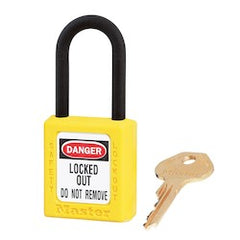 Master Lock 406YLW Safety Padlock Dielectric Thermoplastic 1-1/2 Body 406YLW