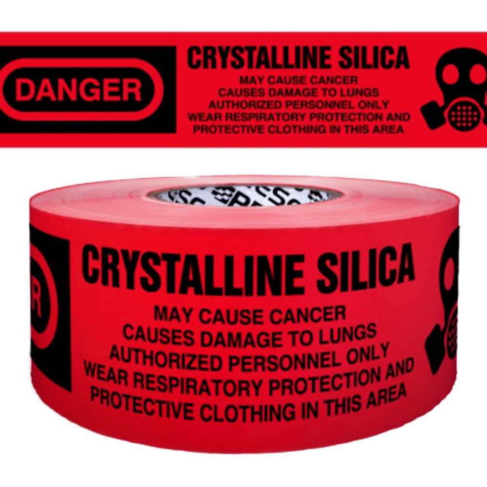 Presco B3102R4323 1000 x 3 in. Crystalline Silica Barricade Tape in Red