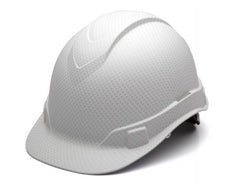 Pyramex HP44116 Pyramex Ridgeline 4-Point Standard Ratchet Matte White Graphite Hard Hat