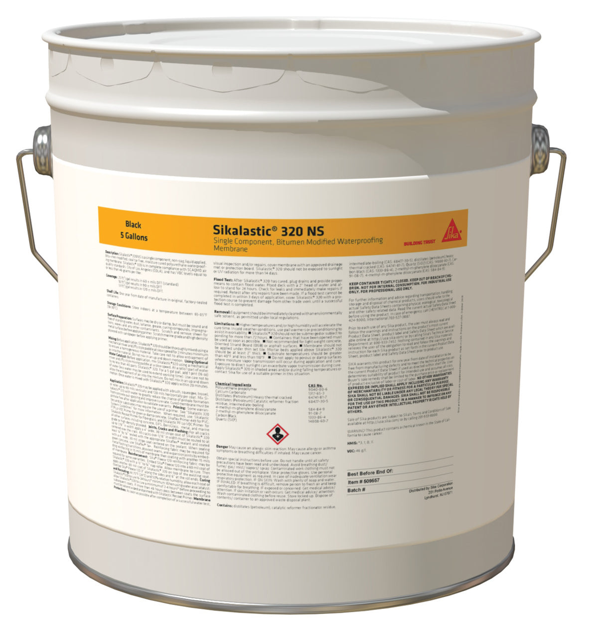 Sika 509557 Sikalastic 320 NS Waterproofing Membrane 5 Gal. Pail