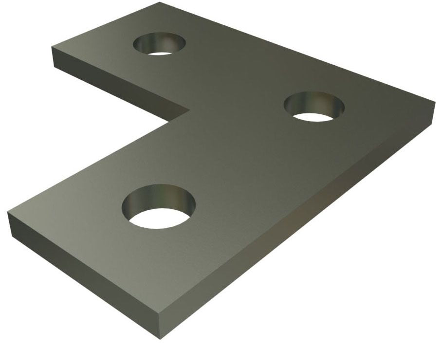 Unistrut P1036EG 3-Hole Flat L Plate