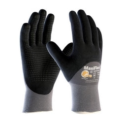 Protective Industrial Products 34845M MaxiFlex Endurance, 15G Gray Nylon, Black 3/4 MicroFoam Nitrile Dot Coat, Medium