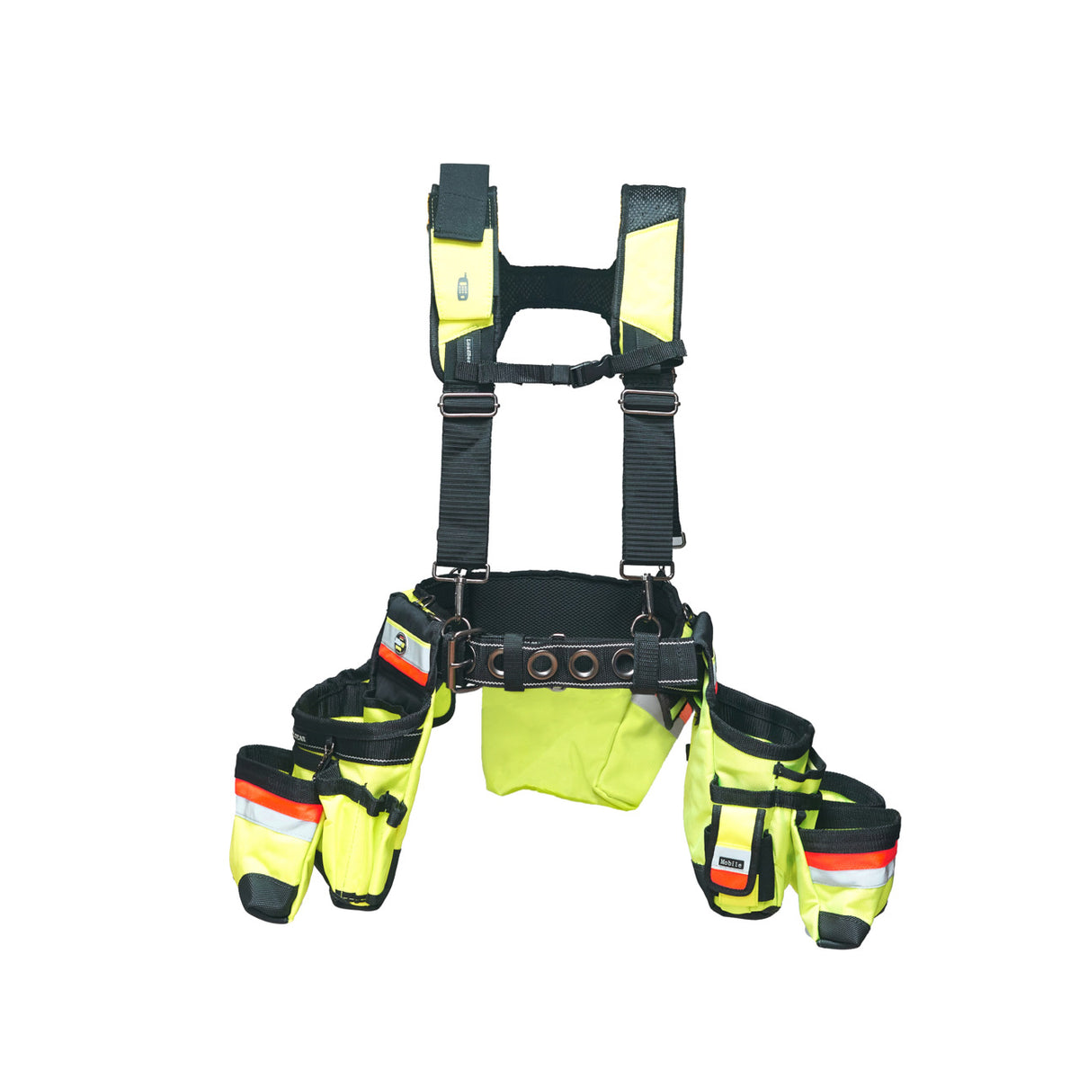 Bucket Boss 55185HVOY Hi-Vis Yellow/Orange 27 Pocket 3 Bag Framers Rig